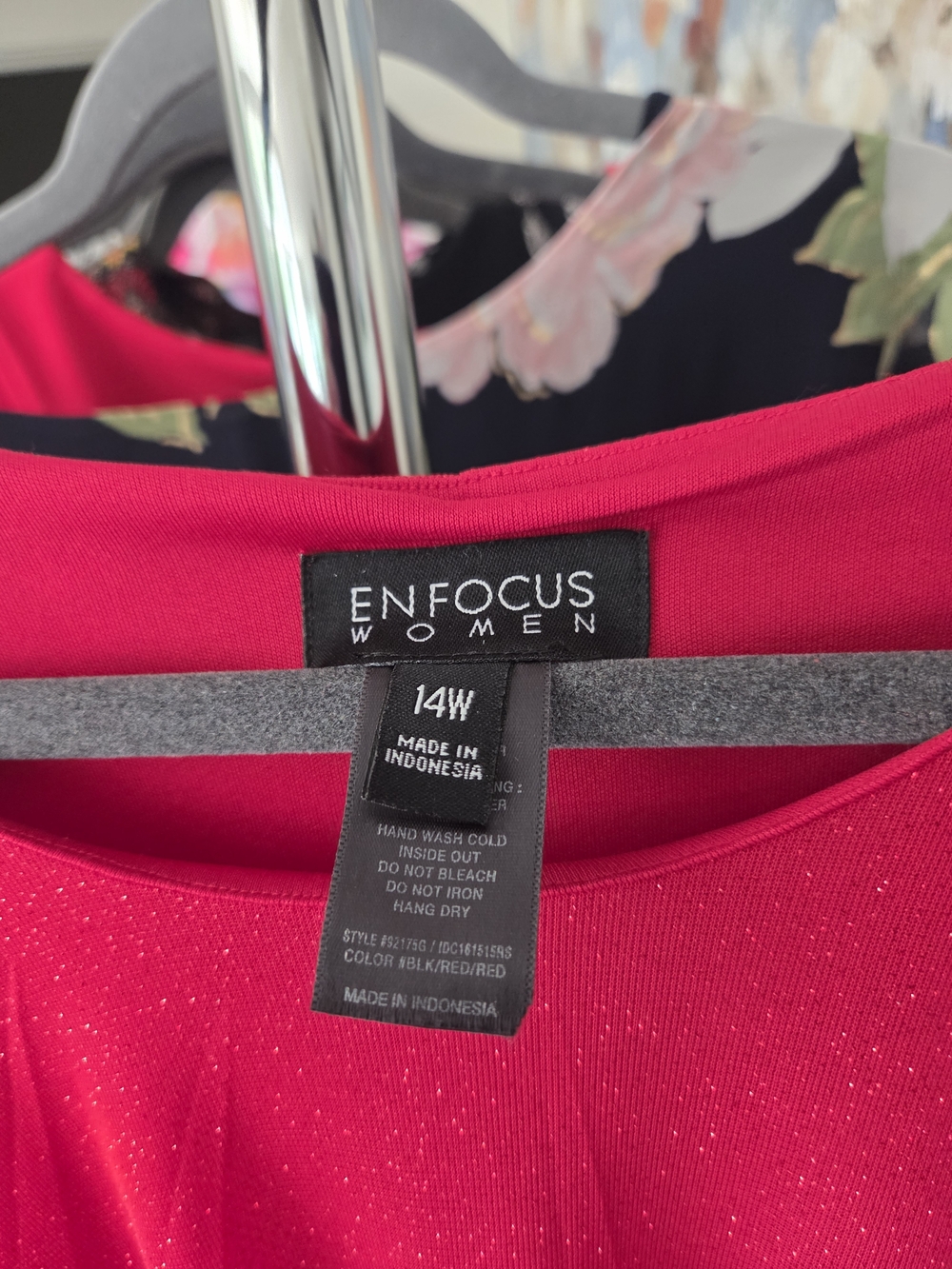 Enfocus Studio Layered Flutter Tunic in Bright Pink - Picture 3 of 3